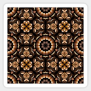 Brown Roasted Coffee Beans Pattern 4 Sticker
